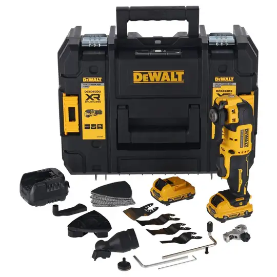 akumulatorowe narzędzie wielofunkcyjne 12V Li-Ion 2x2,0Ah DeWalt [DCS353D2-QW] walizka TStak