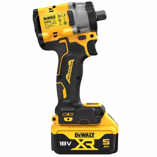 akumulatorowy klucz udarowy 1/2", 406Nm, 18V XR, DeWalt [DCF922P2T-QW] Li-Ion, 2x5,0Ah