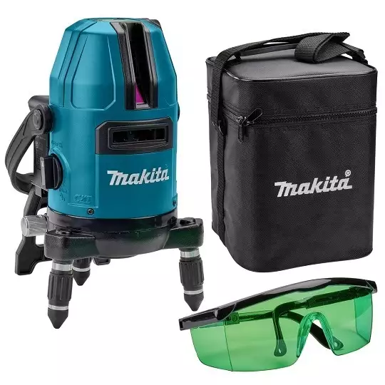 akumulatorowy, samopoziomujący laser wielowiązkowy z wiązką zieloną, 12V max, Makita [SK20GDZ] Li-Ion
