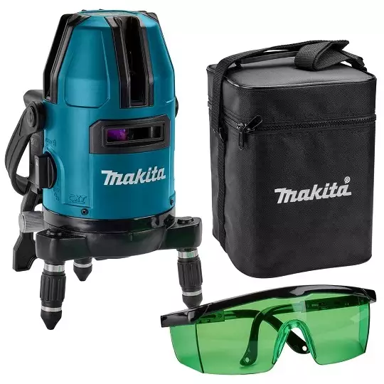 akumulatorowy, samopoziomujący laser wielowiązkowy z wiązką zieloną, 12V max, Makita [SK40GDZ] Li-Ion