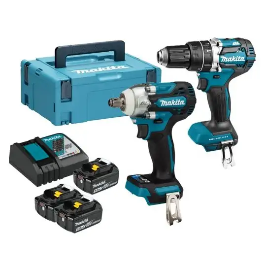 akumulatorowy zestaw Combo 18V, DHP484 + DTW300, Makita [DLX2359TJ1] 3x5,0Ah, Li-Ion