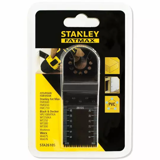 brzeszczot do narzędzi wielofunkcyjnych, 32x40mm, do cięcia wgłębnego w drewnie, PVC i metalu, Stanley [STA26105-XJ]