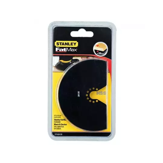 brzeszczot półokrągły do narzędzi wielofunkcyjnych, ∅100mm, do cięcia w drewnie, PVC i metalu, Stanley [STA26120-XJ]