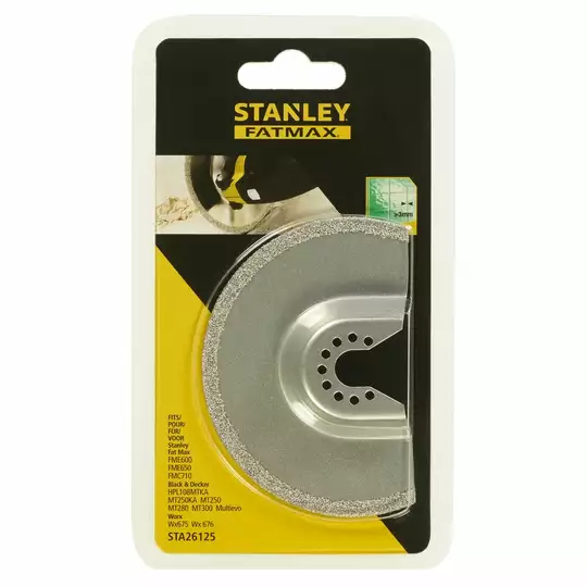 brzeszczot półokrągły, karbidowy do narzędzi wielofunkcyjnych, ∅92mm, do usuwania cementu i zapraw klejowych, Stanley [STA26125-XJ]