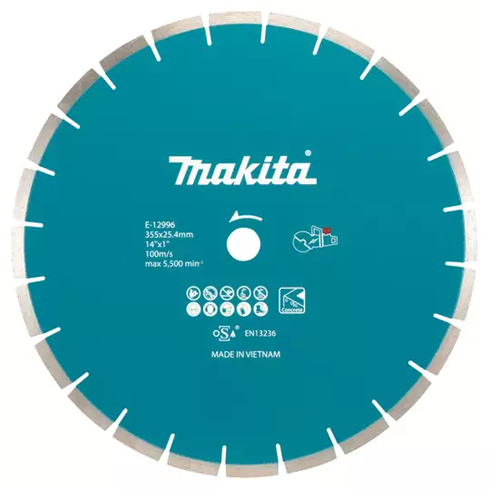 diamentowa tarcza segmentowa do cięcia betonu 355/25,4mm Makita [E-12996]