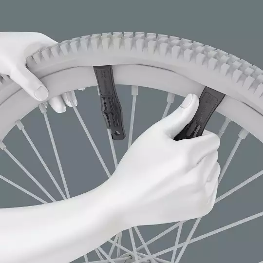 dźwignie / łyżki do opon rowerowych z 2 szt. końcówek 4 w1, Bicycle Set 15, Wera [05004182001]