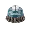 garnkowa szczotka druciana, do czyszczenia stali, 60/0,50mm, Makita [D-24119] typ pleciony, pełny, M14
