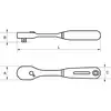 grzechotka ręczna 3/8", 80 zębów, 200mm, Bahco [7750]