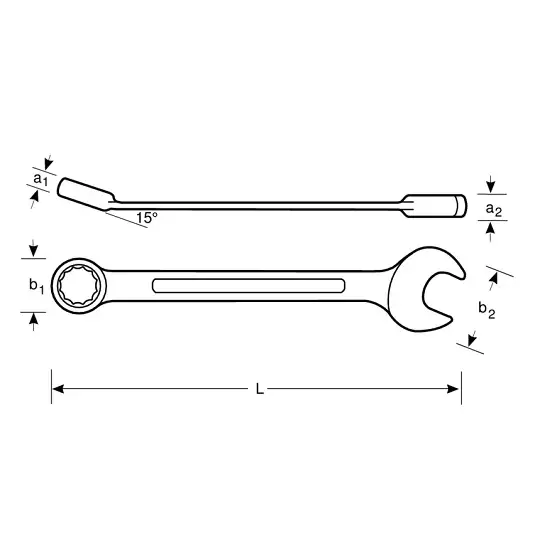 klucz oczkowo-płaski wygięty M14 Bahco [SB111M-14]