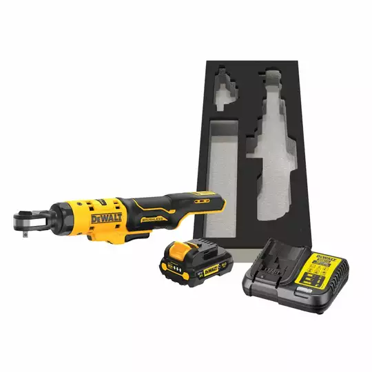 klucz zapadkowy, grzechotka akumulatorowa 1/4" 12V Li-Ion 1x3,0Ah DeWalt [DCF504L1G-QW]