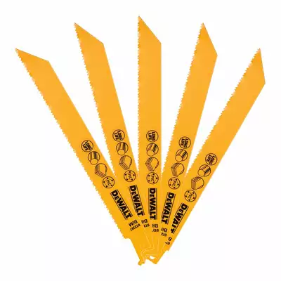 komplet 5 szt. brzeszczotów bagnetowych do plastiku 10/14Z, długość 203mm, DeWALT [DT2387-QZ]