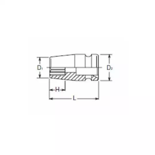 nasadka udarowa dwunastokątna 1/2" rozmiar 3/8", Koken [14405A 3/8"]