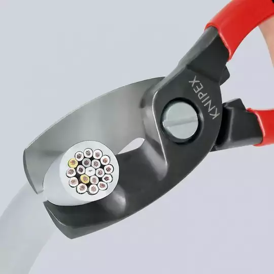nożyce do cięcia kabli 200mm Knipex [95 12 200] rękojeści dwukomponentowe