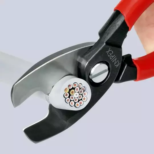 nożyce do cięcia kabli 200mm Knipex [95 12 200] rękojeści dwukomponentowe