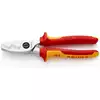 nożyce do cięcia kabli 200mm w izolacji VDE Knipex [95 16 200] rękojeści dwukomponentowe