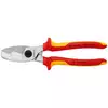 nożyce do cięcia kabli 200mm w izolacji VDE Knipex [95 16 200] rękojeści dwukomponentowe