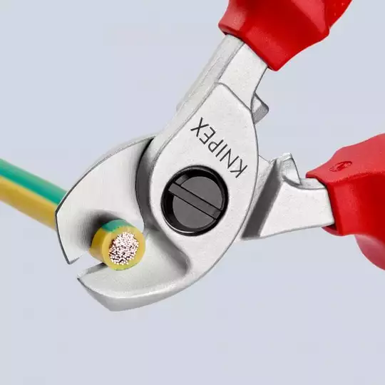 nożyce do cięcia kabli w izolacji VDE 165mm Knipex [95 16 165] rękojeści dwukomponentowe
