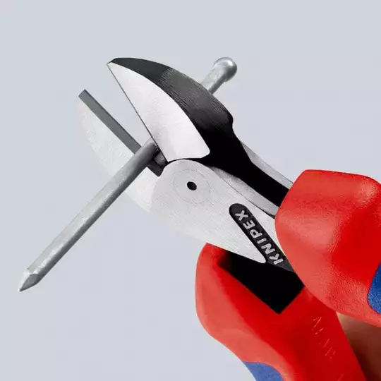 obcinak boczny wzmocniony X-Cut, KNIPEX [73 05 160 T] z zaczepem do asekuracji