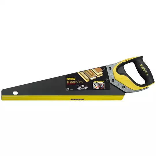 piła ręczna płatnica 450mm, APPLIFLON, 11 zębów/cal, FATMAX JetCut, Stanley [2-20-533] do dokładnego cięcia drewna