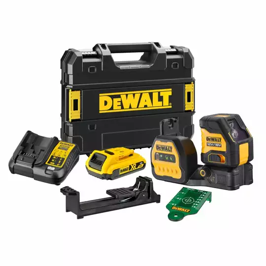 samopoziomujący laser krzyżowy z wiązką zieloną, 20m, DeWALT [DW088CG-XJ] (1)