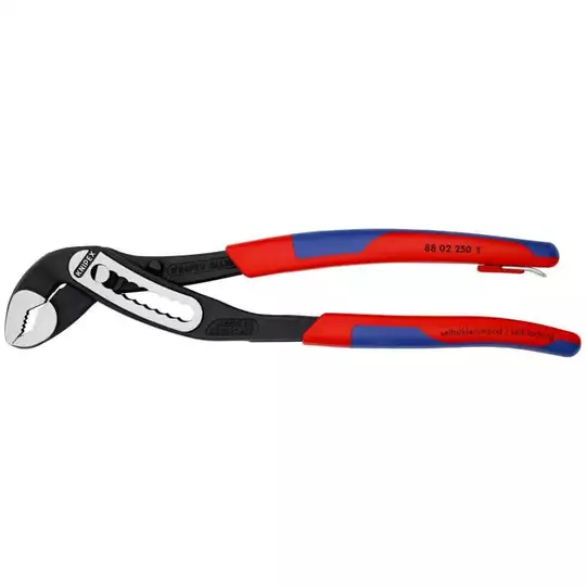 szczypce do rur Aligator 250mm Knipex [88 02 250 T] rękojeść dwukomponentowa z zaczepem do asekuracji
