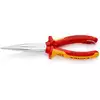 szczypce tnące półokrągłe 200mm w izolacji VDE do 1000V, Knipex [26 16 200 T] z zaczepem do asekuracji