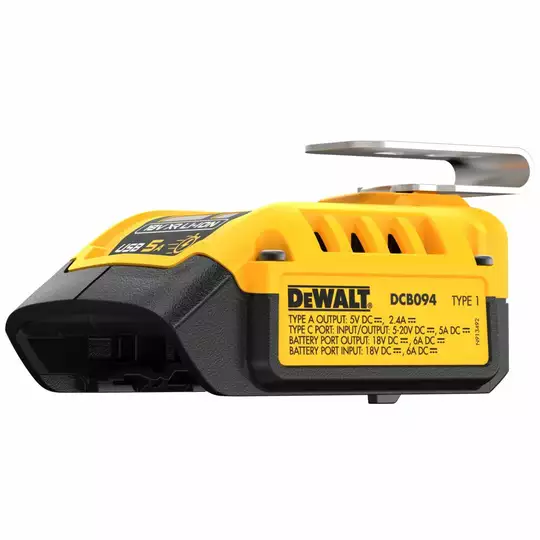 wielonapięciowy adapter USB do akumulatorów XR Li-Ion 10,8V 14,4V 18V DeWalt [DCB090-XJ] (1)