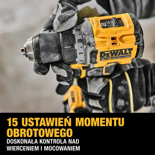wiertarko-wkrętarka akumulatorowa 18V XR, DeWalt [DCD800E2T-QW] 2x1,7Ah, Li-Ion