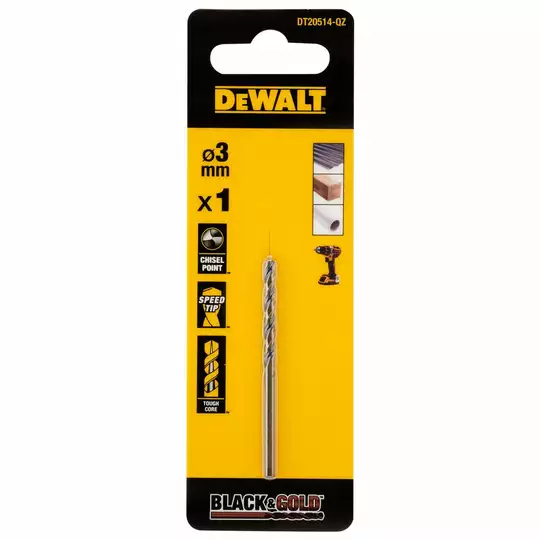 wiertło do metalu 3,0mm, serii Black&amp;Gold 1szt. firmy DeWALT [DT20514-QZ]