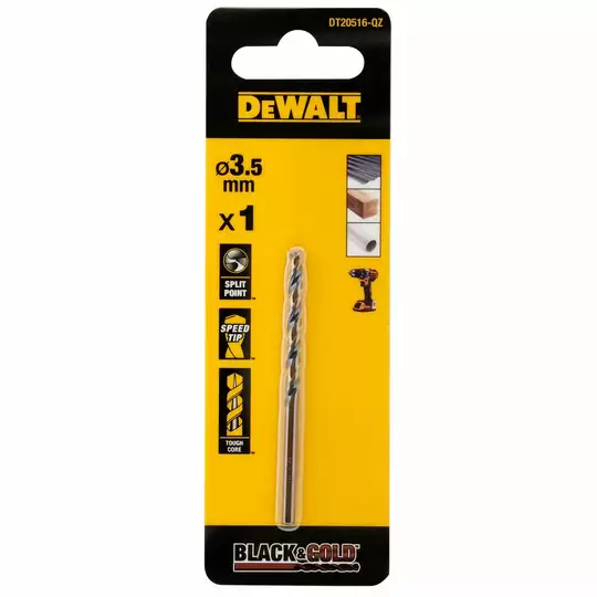 wiertło do metalu 3.5mm, serii Black&amp;Gold 1szt. firmy DeWALT [DT20516-QZ]