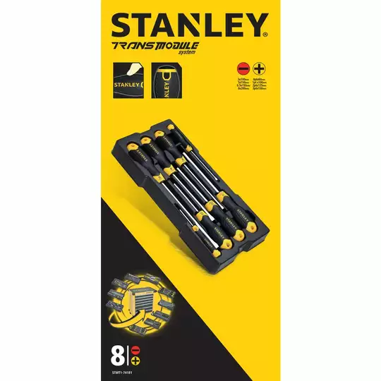 wkład z zestawem wkrętaków Cushiongrip do wózków narzędziowych TRANSMODULE, STANLEY  [STMT1-74181]