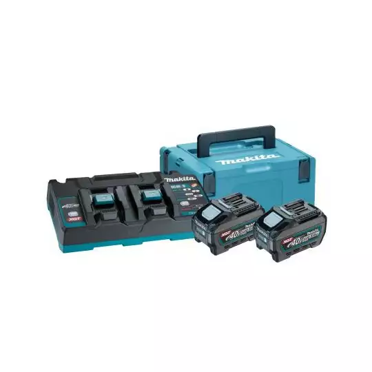 zestaw 2 akumulatorów 40V Li-Ion 5,0Ah XGT Makita BL4050F z ładowarką DC40RB Makita [191U13-9]