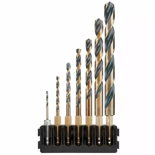 zestaw 6 szt. wierteł do metalu Black&amp;Gold, DeWALT [DT70829-QZ] Tough Case+ (1)