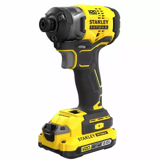 3-biegowa akumulatorowa zakrętarka udarowa 1/4" 18V Li-Ion 2x2,0Ah Stanley FATMAX V20 [SFMCF820D2K-QW]