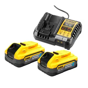 2 akumulatory 5,0Ah 18V serii POWERSTACK i ładowarka DeWalt [DCB1104H2-QW]