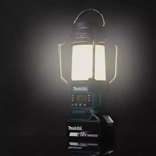akumulatorowy odbiornik radiowy z lampą 360', 14,4V/18V, FM/AM, Makita [DMR055] Li-Ion, LXT