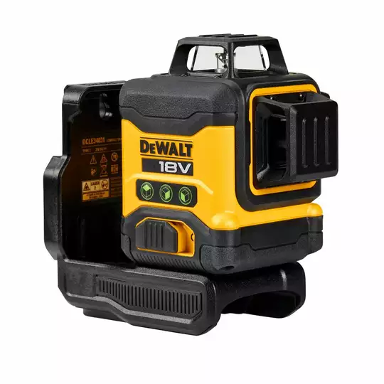 akumulatorowy, samopoziomujący laser 3-wiązkowy 360° z wiązką zieloną do 40m, 18V DeWALT [DCLE34031N-XJ] Li-Ion