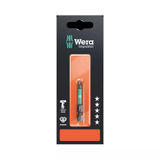 końcówka udarowa Impaktor 1/4" do śrub z gniazdem TORX, rozmiar TX30/50mm, Wera [05073966001]
