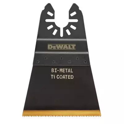 szeroki brzeszczot tytanowy do narzędzi wielofunkcyjnych, 43x65mm, do szybkiego cięcia drewna, drewnie z gwoździami, PVC, DeWalt [DT20747-QZ]