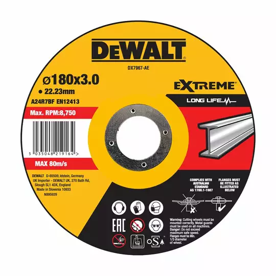 tarcza do cięcia metalu 115X22.23X3 mm EXTREME DeWALT [DX7927-AE] (1)