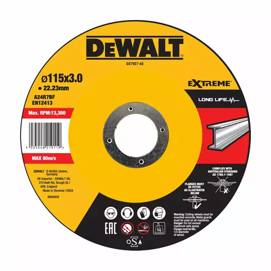 tarcza do cięcia metalu 115X22.23X3 mm EXTREME DeWALT [DX7927-AE]
