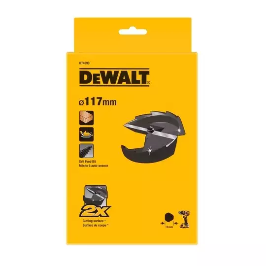 wiertło gniazdowe, puszkowe, samowiercące do drewna 117mm, DeWALT [DT4590-QZ]