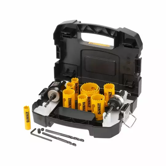zestaw 13szt. bimetalicznych pił otworowych EXTREME DeWalt [DT90356-QZ] do drewna i metalu