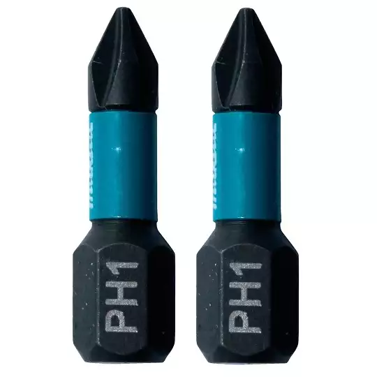 zestaw 2 szt. końcówek udarowych Philips PH1/25mm, IMPACT BLACK MAKITA [B-63600]
