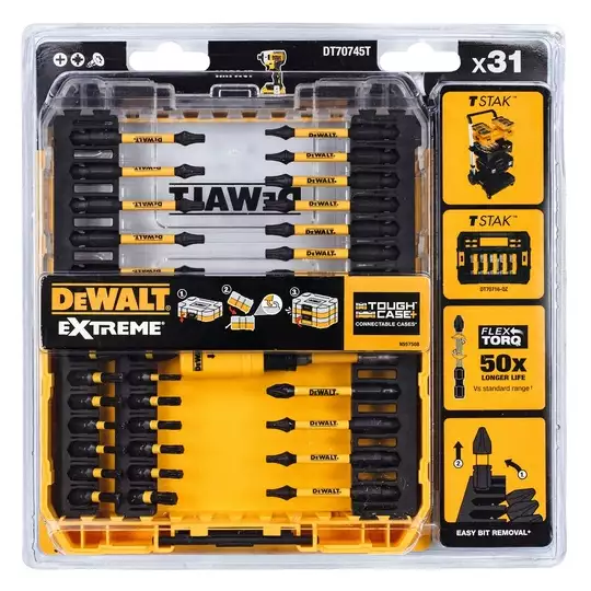 zestaw 31szt. końcówek udarowych 1/4" IMPACT TORSION EXTREME, DeWALT [DT70745T-QZ]
