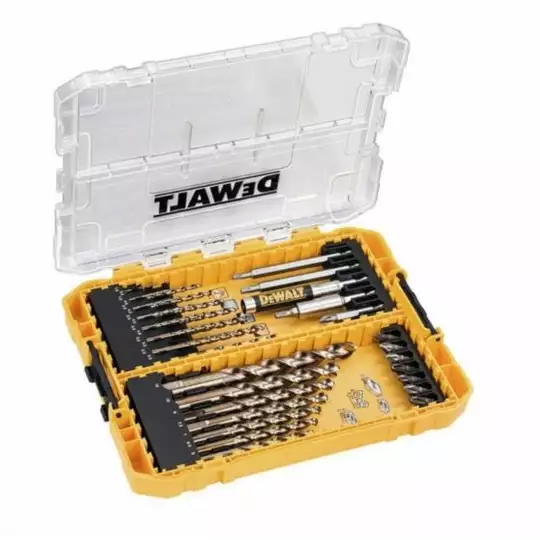zestaw 35 szt. bitów i wierteł do metalu serii HSS-G EXTREME 2, DeWALT [DT70756-QZ] medium Tough Case+