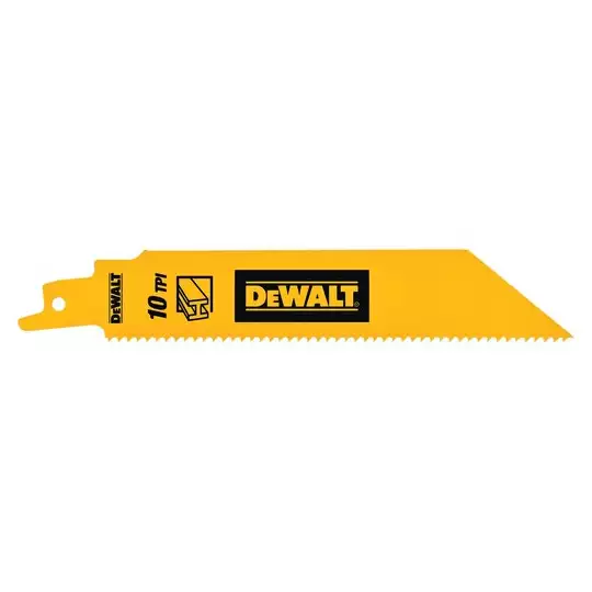 zestaw 5 szt. brzeszczotów bagnetowych BiM do piły szablastej, 10 zębów/cal, długość 152mm, Dewalt [DT90384-QZ]