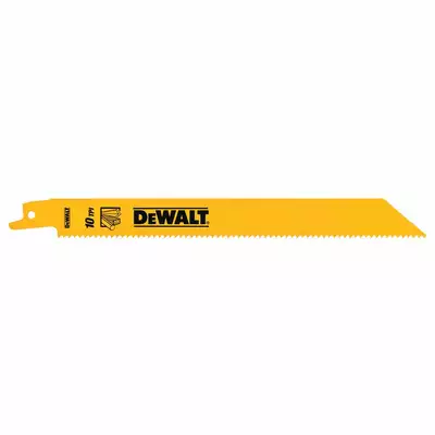 zestaw 5 szt. brzeszczotów bagnetowych BiM do piły szablastej, 10 zębów/cal, długość 203mm, Dewalt [DT90383-QZ]