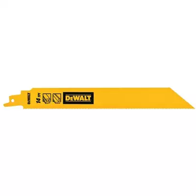 zestaw 5 szt. brzeszczotów bagnetowych BiM do piły szablastej, 14 zębów/cal, długość 228mm, Dewalt [DT90387-QZ]