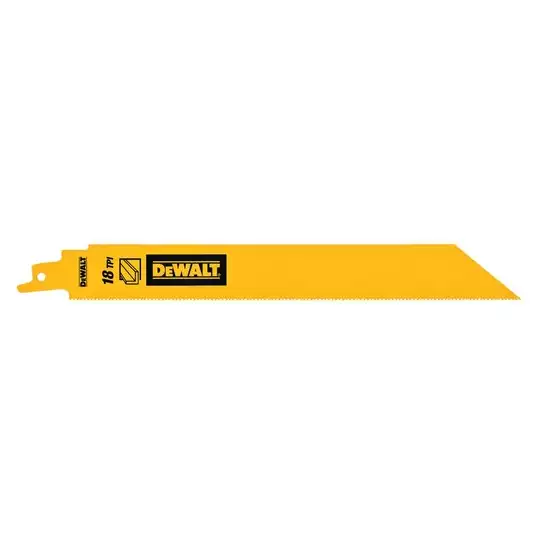 zestaw 5 szt. brzeszczotów bagnetowych BiM do piły szablastej, 18 zębów/cal, długość 228mm, Dewalt [DT90388-QZ]